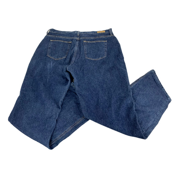 Cabelas Womens 14 R Straight Leg Jeans Red Buffalo Plaid Flannel Lined Denim - Picture 7 of 12